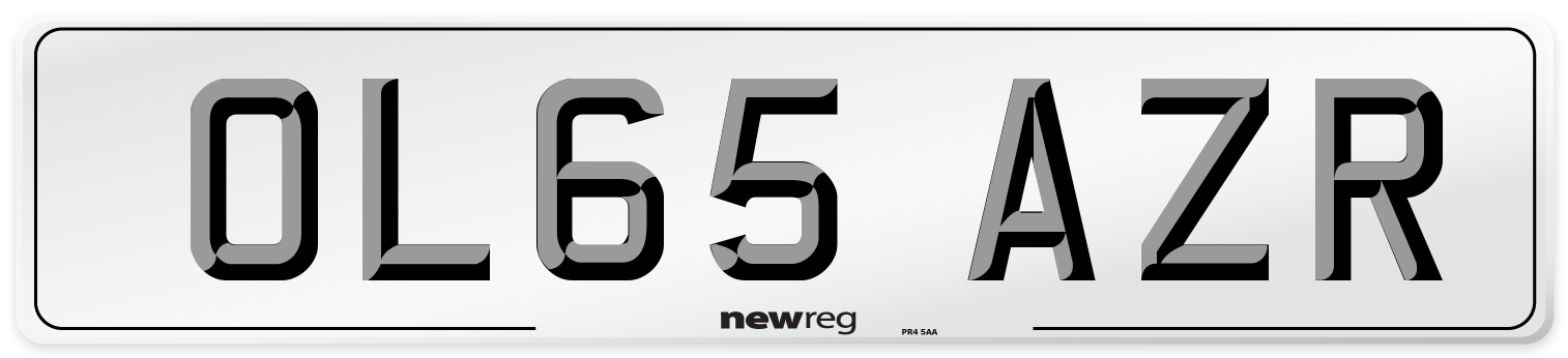 OL65 AZR Number Plate from New Reg